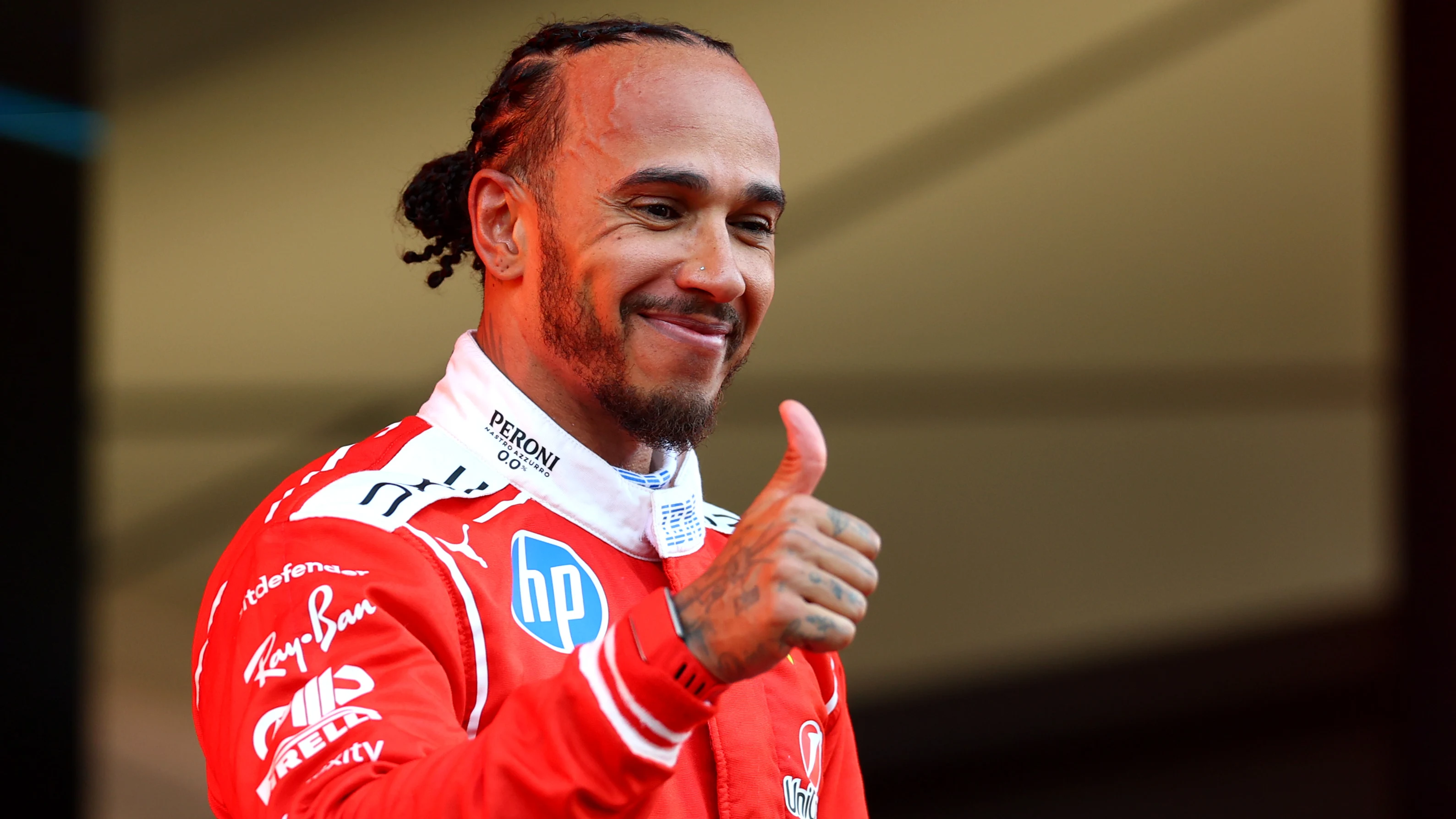 MONTE-CARLO, MONACO - JUNE 07: Second placed Lewis Hamilton of Great Britain and Scuderia Ferrari