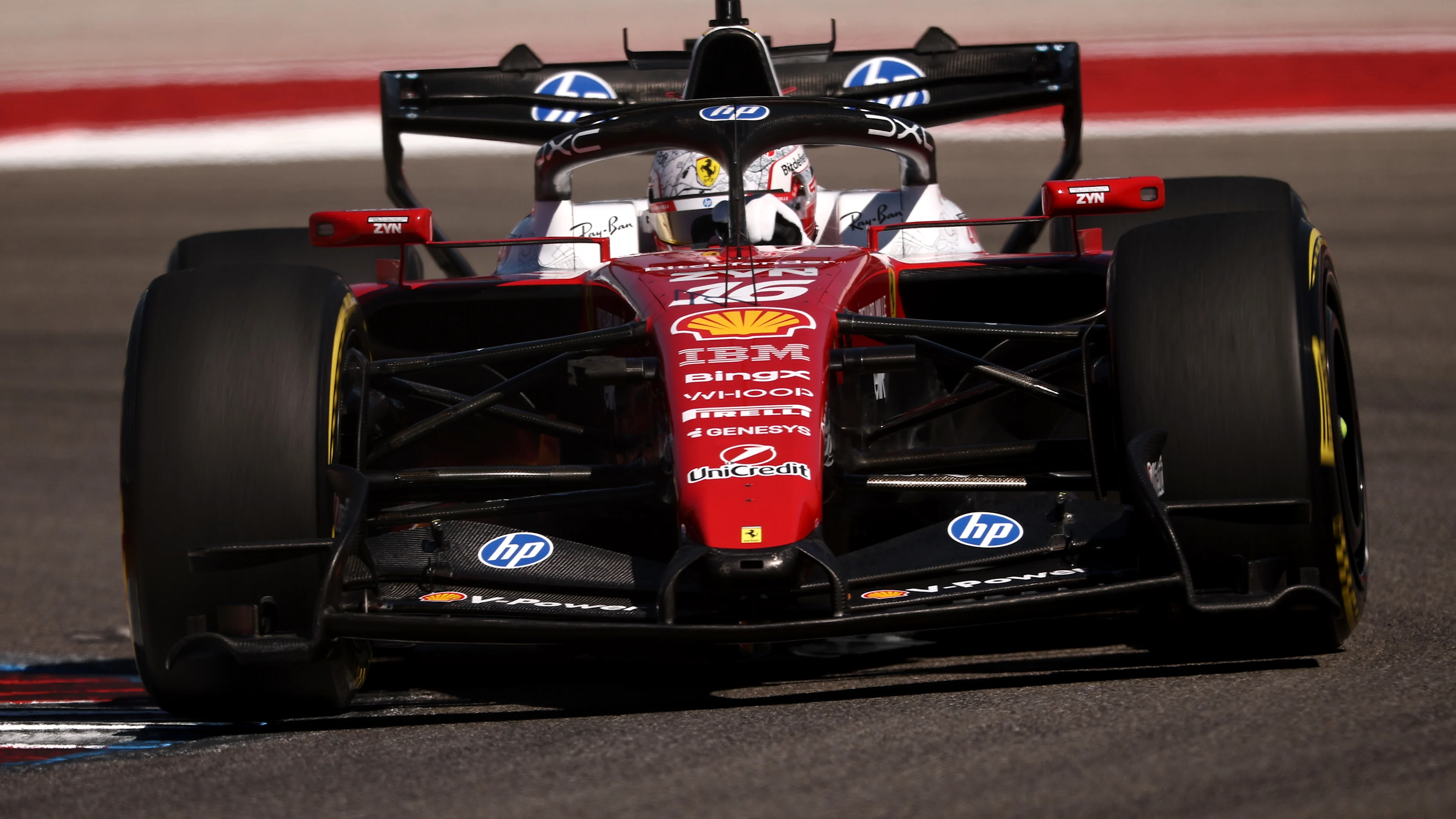 AUSTIN, TEXAS - OCTOBER 23: Charles Leclerc of Monaco driving the (16) Scuderia Ferrari SF-26 on