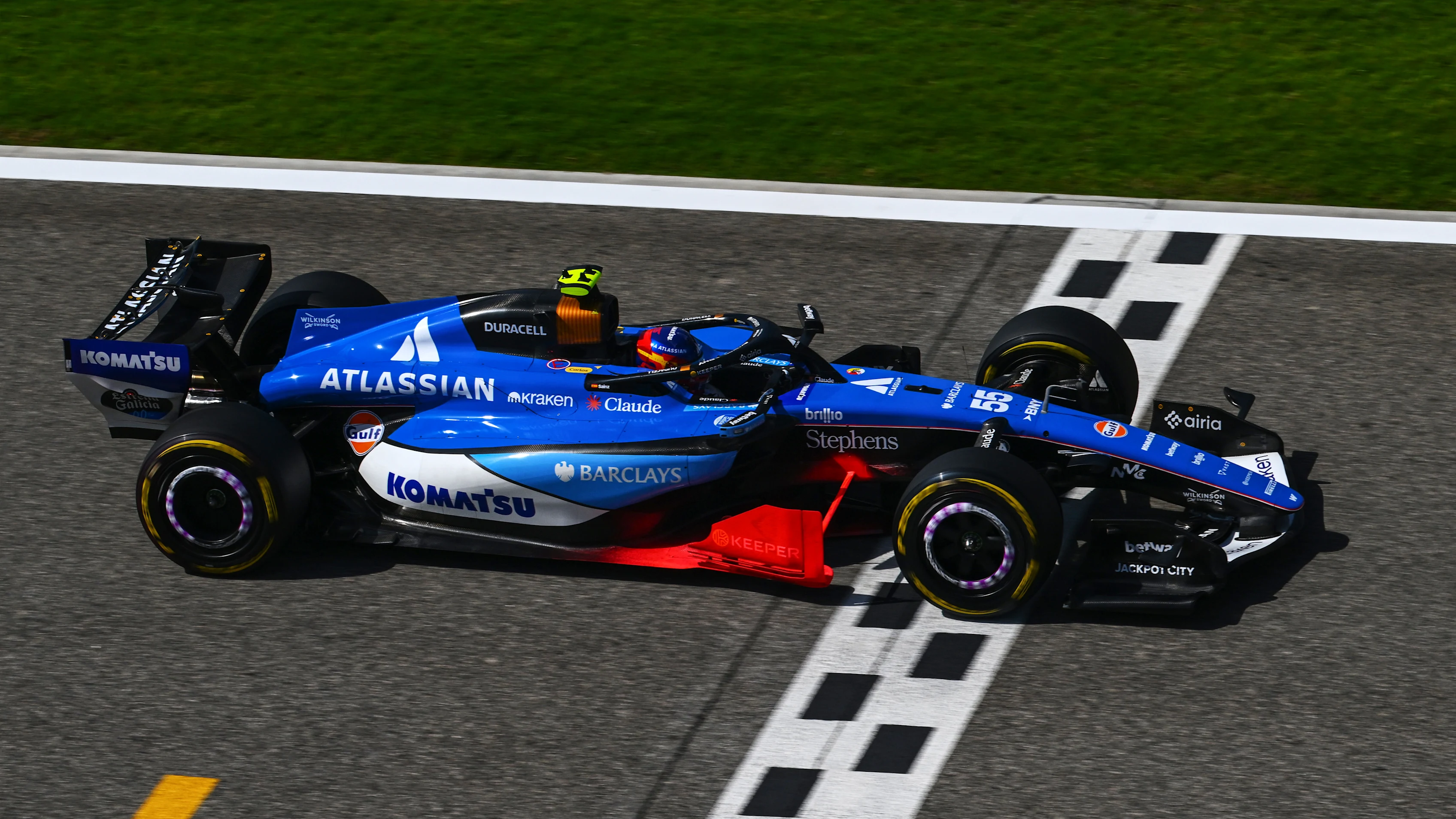 BAHRAIN, BAHRAIN - FEBRUARY 11: Carlos Sainz of Spain driving the (55) Williams FW48 Mercedes on