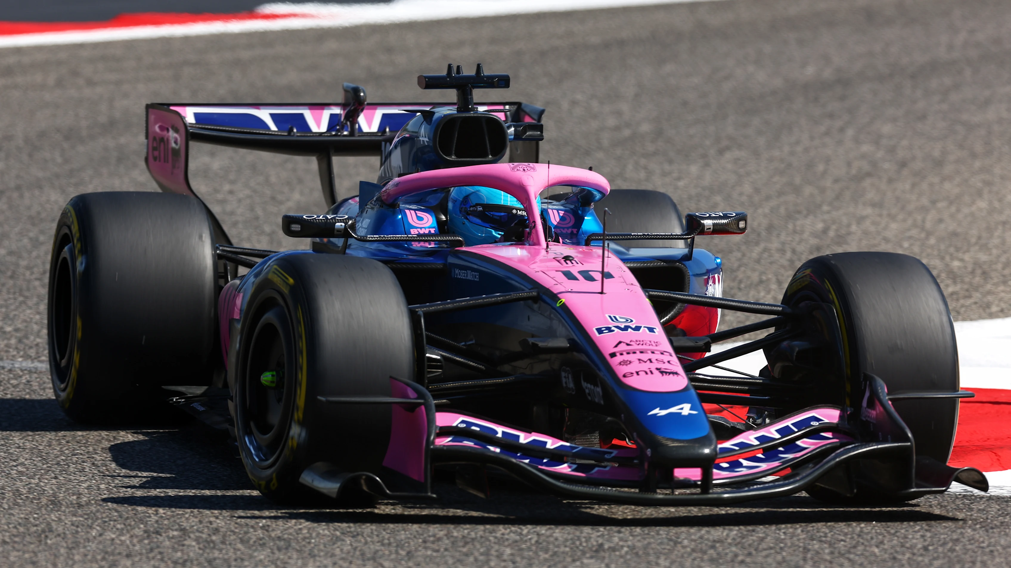 BAHRAIN, BAHRAIN - FEBRUARY 18: Pierre Gasly of France driving the (10) Alpine F1 A526 Mercedes on