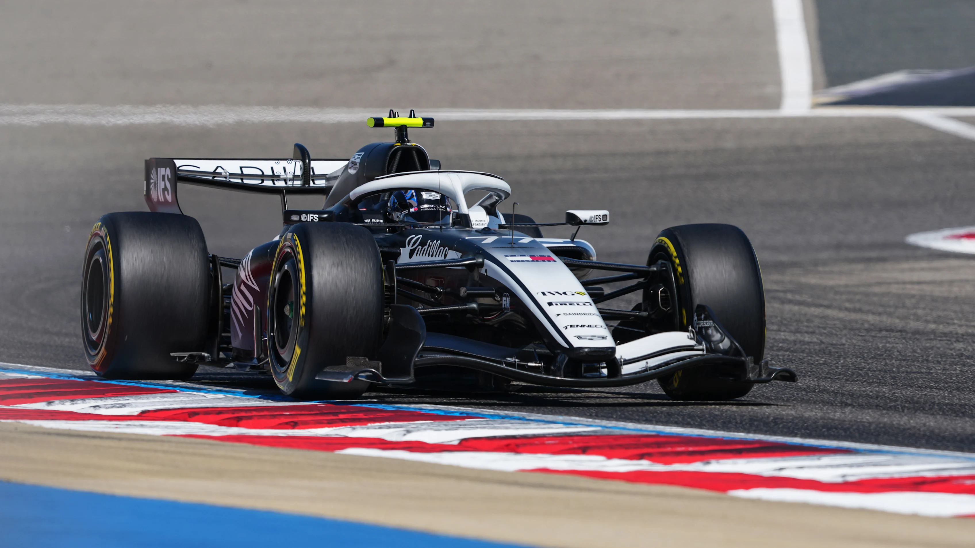 BAHRAIN, BAHRAIN - FEBRUARY 19: Valtteri Bottas of Finland driving the (77) Cadillac F1 Team