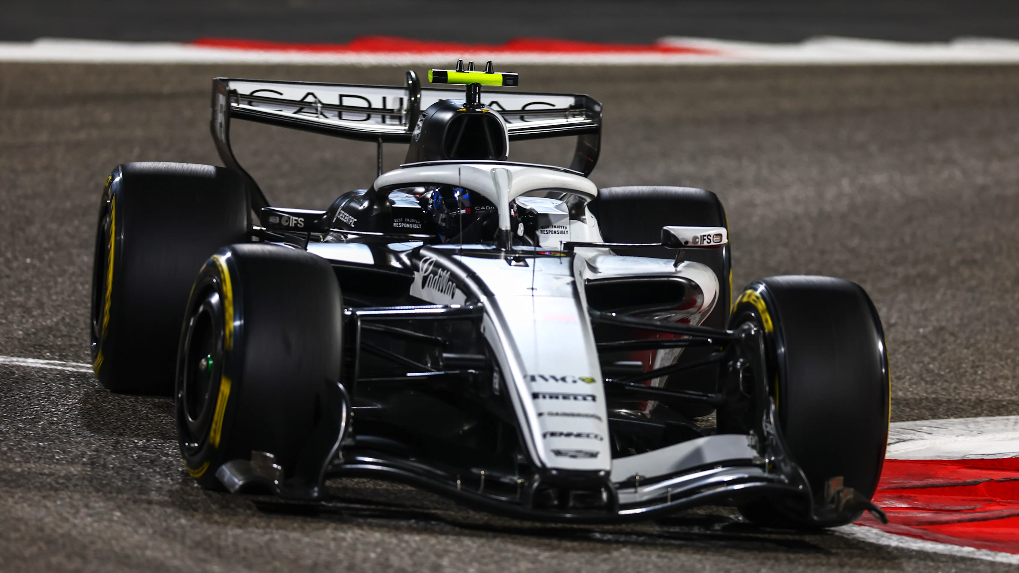 BAHRAIN, BAHRAIN - FEBRUARY 20: Valtteri Bottas of Finland driving the (77) Cadillac F1 Team
