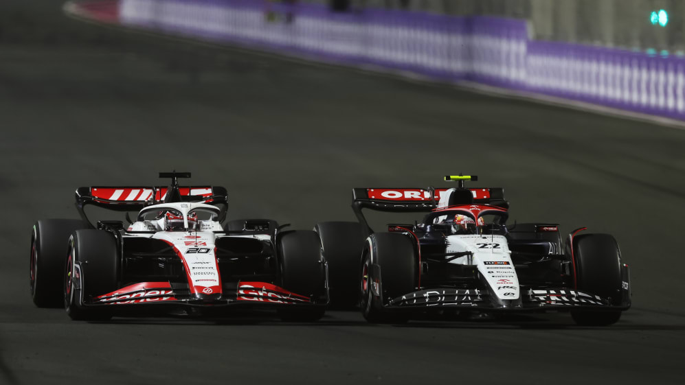 JEDDAH, SAUDI ARABIA - MARCH 19: Yuki Tsunoda of Japan driving the (22) Scuderia AlphaTauri AT04