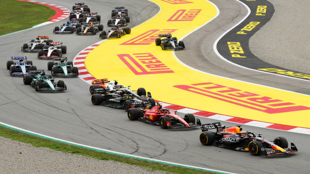 BARCELONA, SPAIN - JUNE 04: Max Verstappen of the Netherlands driving the (1) Oracle Red Bull