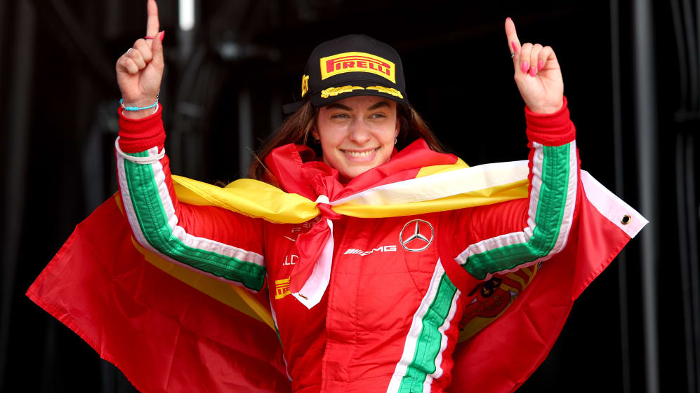 VALENCIA, Spain – MAY 7: Marta Garcia of Spain, 1st, PREMA Racing (15th) celebrates