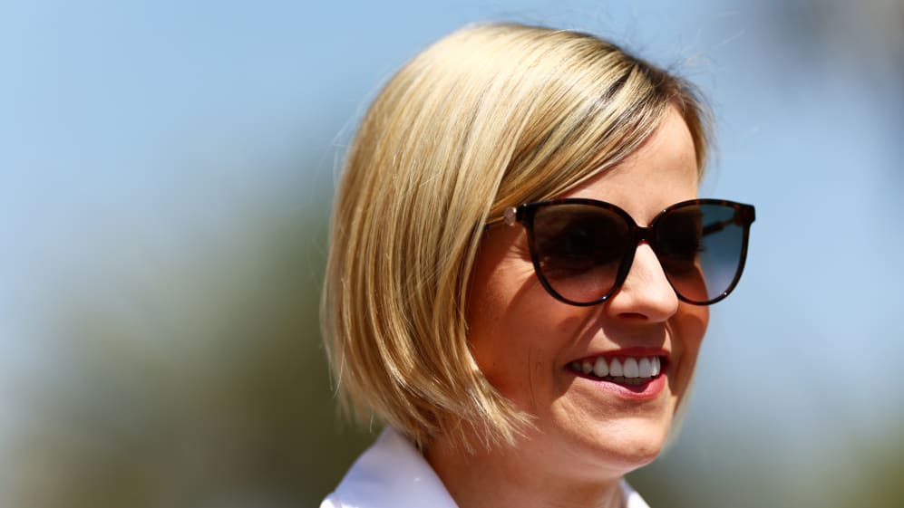 BAHRAIN, BAHRAIN - MARCH 02: Susie Wolff, Managing Director of the F1 Academy, walks in the parking lot