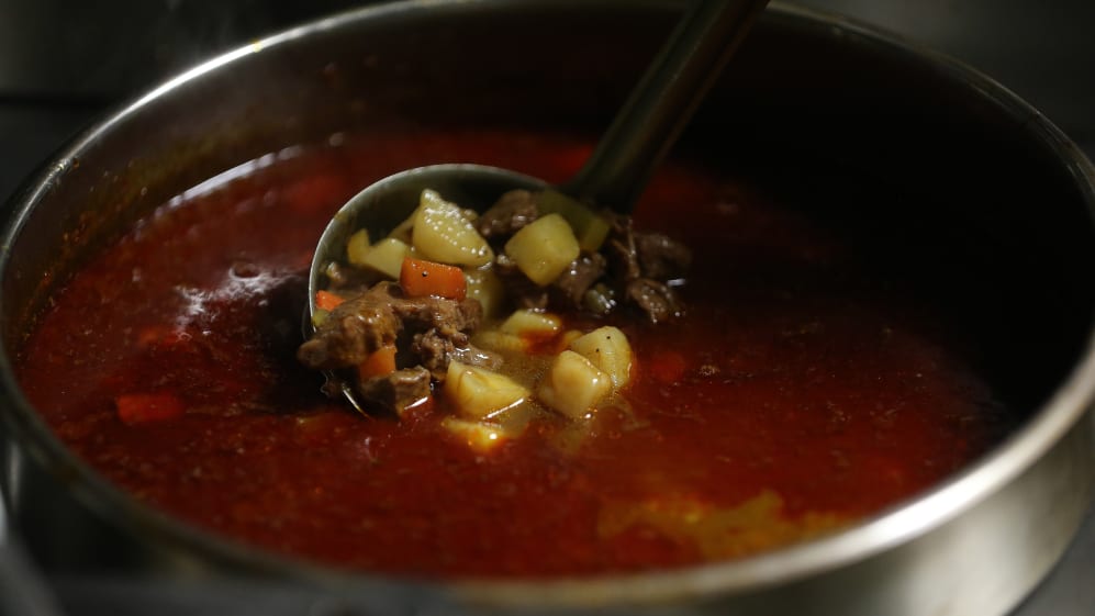 Toronto, ON- March 10  -  The Hungarian goulash. Country Style, the Hungarian restaurant operating
