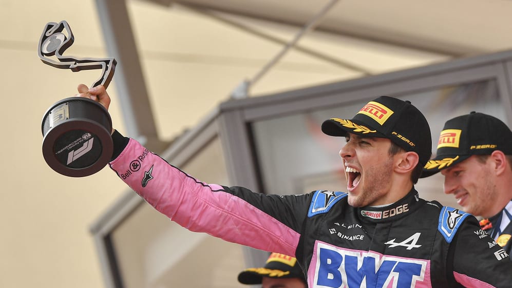 MONTE-CARLO, MONACO - MAY 28: Esteban Ocon of France and BWT Alpine F1 Team celebrates on the