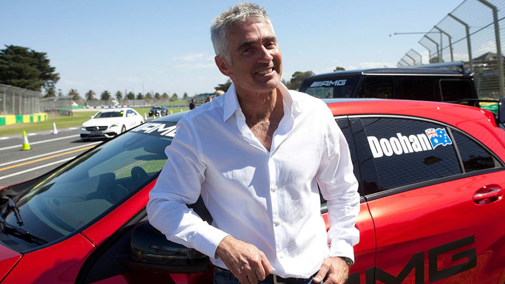 MELBOURNE, AUSTRALIA - MARCH 11: Mick Doohan, 5 times Moto GP Champion at the AMG Challenge at