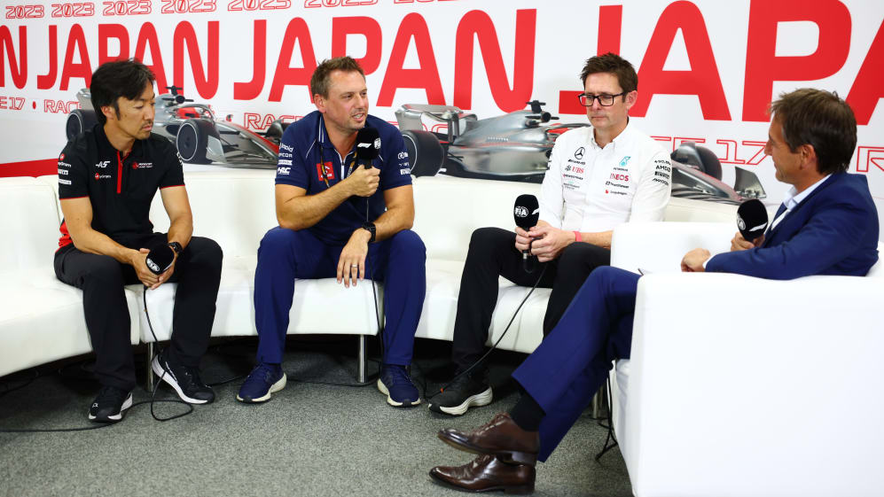 SUZUKA, JAPAN - SEPTEMBER 22: Ayao Komatsu, Trackside Engineering Director at Haas F1, Jonathan