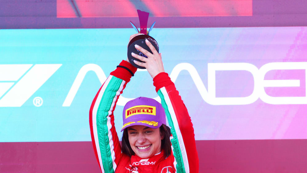 AUSTIN, TEXAS - OCTOBER 21: 1 Academy Drivers Champion Marta Garcia of Spain and PREMA Racing (15)