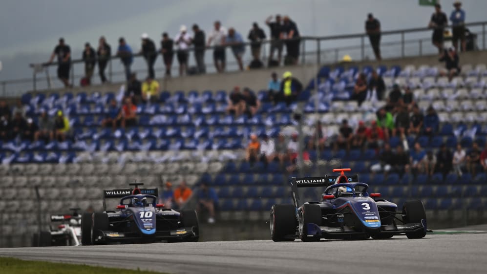 SPIELBERG, AUSTRIA - JULY 02: Zak O'Sullivan of Great Britain and PREMA Racing (3) leads Franco