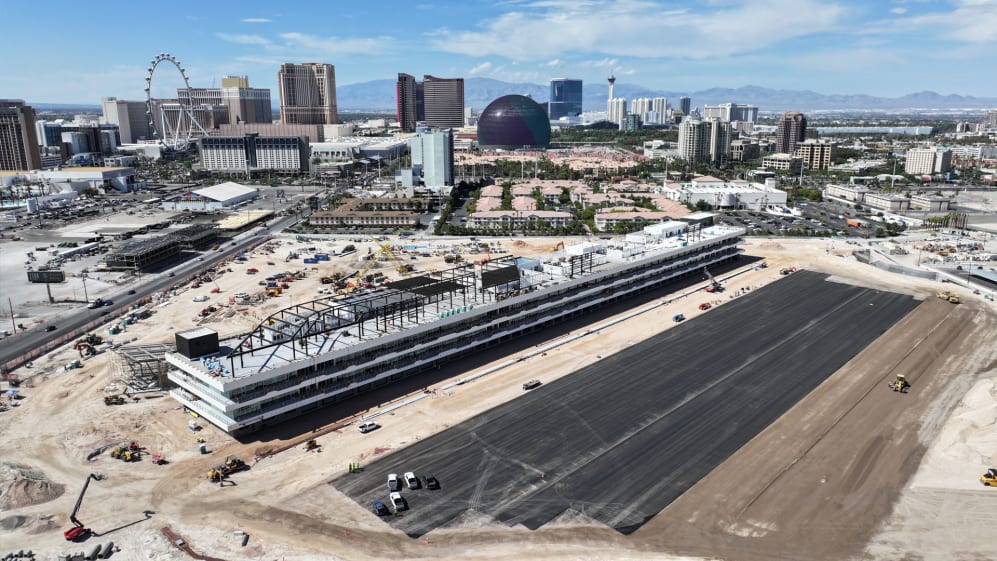 Las Vegas Grand Prix Flamingo bridge installation complete