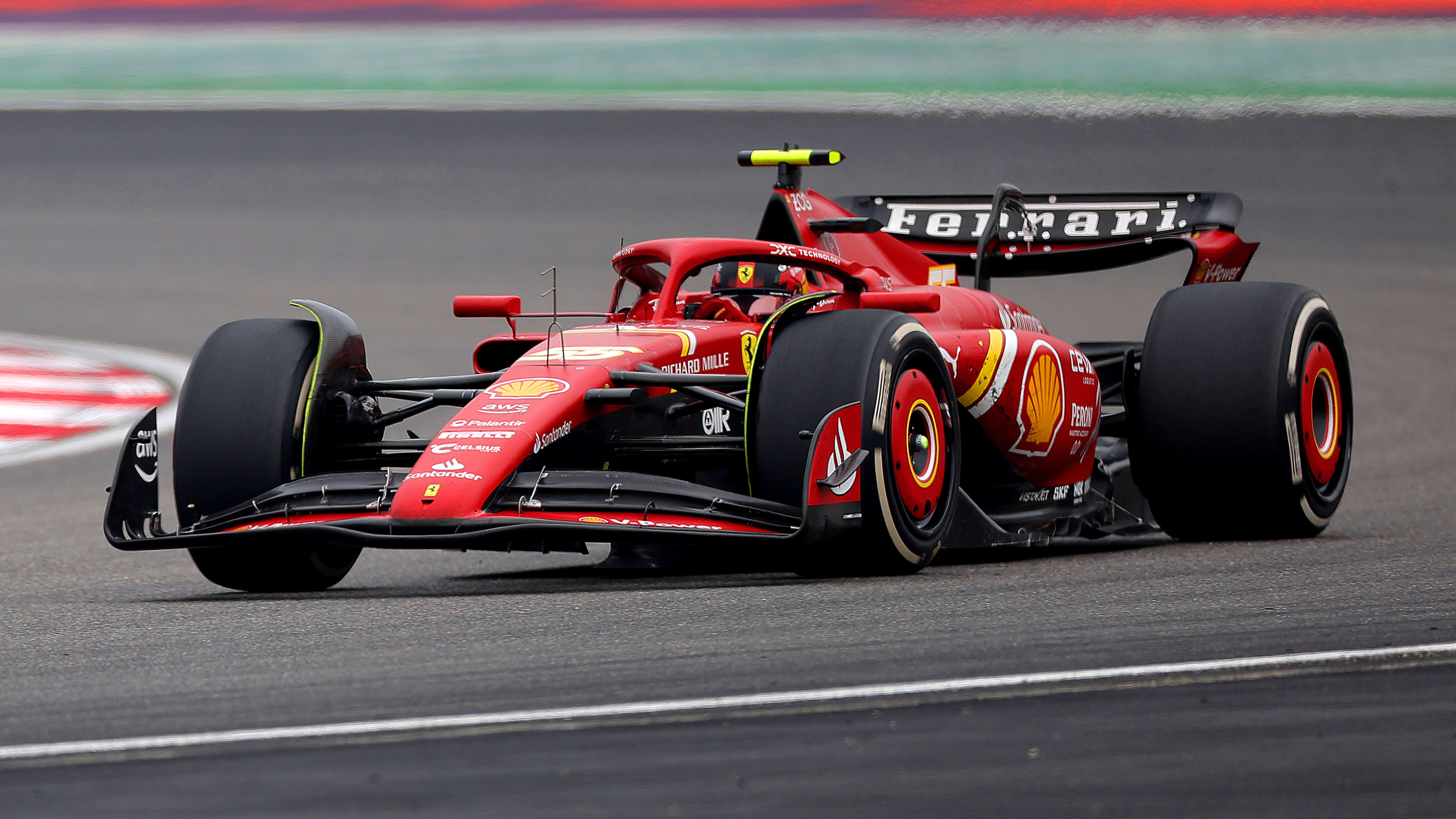 SHANGHAI, CHINA - APRIL 21: Carlos Sainz of Spain driving (55) the Ferrari SF-24 on track during