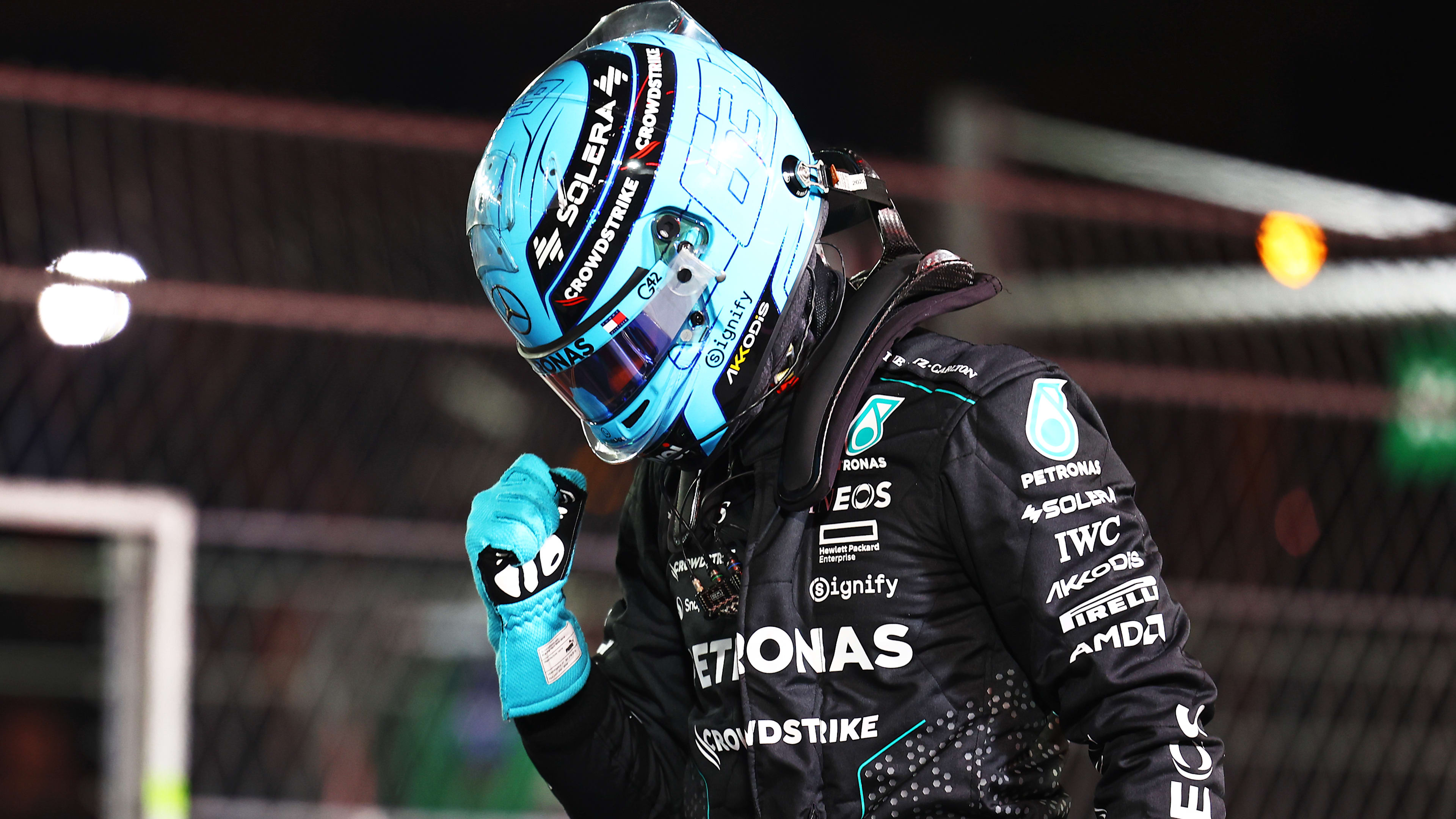 Russell charges to Las Vegas GP pole over Sainz and Gasly