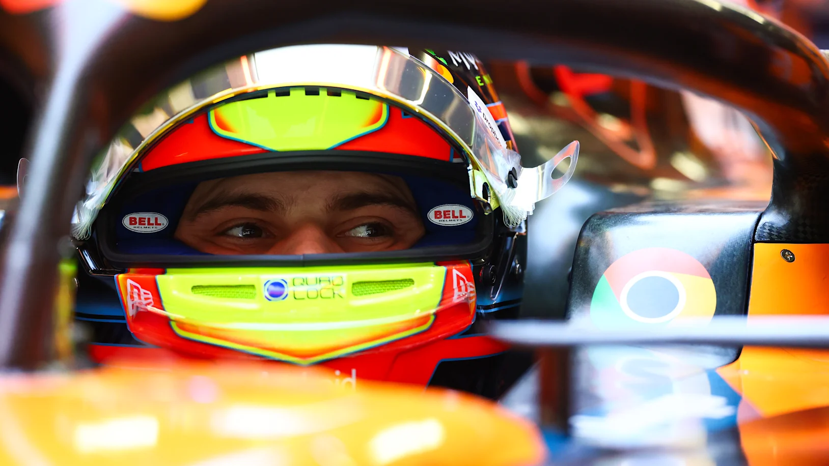 BARCELONA, SPAIN - MAY 30: Oscar Piastri of Australia and McLaren looks on in the garage during
