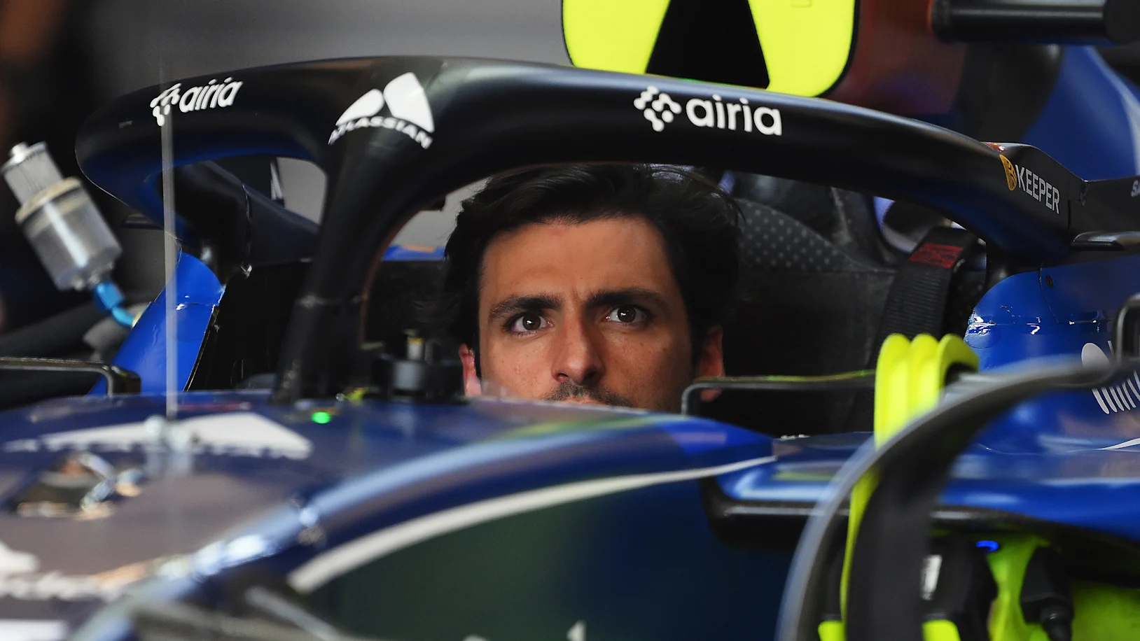 BARCELONA, SPAIN - JUNE 01: Carlos Sainz of Spain and Williams in his cockpit prior to the F1 Grand