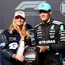 Olympic Champion swimmer Summer McIntosh was on hand to present Russell with the Pirelli Pole Position Award