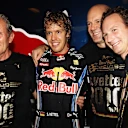 2010: Horner celebrates with Newey, Marko and Vettel - as the German became the 2010 World Champion