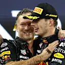 2021: Horner and Verstappen celebrate as the Dutchman comes out on top in a season-long battle with Lewis Hamilton for the Drivers' title