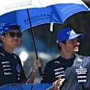 SPIELBERG, AUSTRIA - JUNE 29: Alexander Albon of Thailand and Williams and Carlos Sainz of Spain and Williams wave on the drivers parade prior to the F1 Grand Prix of Austria at Red Bull Ring on June 29, 2025 in Spielberg, Austria. (Photo by Rudy Carezzevoli/Getty Images)