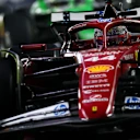 LAS VEGAS, NEVADA - NOVEMBER 20: Lewis Hamilton of Great Britain driving the (44) Scuderia Ferrari SF-25 on track during practice ahead of the F1 Grand Prix of Las Vegas at Las Vegas Strip Circuit on November 20, 2025 in Las Vegas, Nevada. (Photo by Clive Rose/Getty Images)