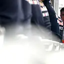 MELBOURNE, AUSTRALIA - MARCH 08: Isack Hadjar of France and Oracle Red Bull Racing looks on at the pit wall during the F1 Grand Prix of Australia at Albert Park Grand Prix Circuit on March 08, 2026 in Melbourne, Australia. (Photo by Mark Sutton - Formula 1/Formula 1 via Getty Images)