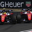 SHANGHAI, CHINA - MARCH 14: Lewis Hamilton of Great Britain driving the (44) Scuderia Ferrari SF-26 and Charles Leclerc of Monaco driving the (16) Scuderia Ferrari SF-26 battle for track position during the Sprint ahead of the F1 Grand Prix of China at Shanghai International Circuit on March 14, 2026 in Shanghai, China. (Photo by Rudy Carezzevoli/Getty Images)