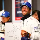 TOKYO, JAPAN - APRIL 03: Daniel Ricciardo of Australia and Visa Cash App RB looks on from the stage