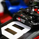 SCARPERIA, ITALY - SEPTEMBER 26: A detail view of the number 8 on the car of Romain Grosjean of