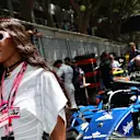 Naomi Campbell on the Monaco Grand Prix grid