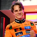 LUSAIL CITY, QATAR - NOVEMBER 28: Sprint Pole qualifier Oscar Piastri of Australia and McLaren celebrates in parc ferme during Sprint Qualifying ahead of the F1 Grand Prix of Qatar at Lusail International Circuit on November 28, 2025 in Lusail City, Qatar. (Photo by Mark Sutton - Formula 1/Formula 1 via Getty Images)