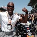 F1 fan and actor Terry Crews looked to be having a good time as he soaked up the atmosphere on the grid