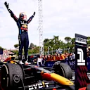 IMOLA, ITALY - MAY 19: Race winner Max Verstappen of the Netherlands and Oracle Red Bull Racing