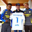 Leeds United players Dan James, Georginio Rutter, Ethan Ampadu and Glen Kamara met with Max Verstappen ahead of the race