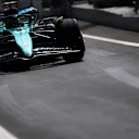 MONZA, ITALY - AUGUST 30: Fernando Alonso of Spain driving the (14) Aston Martin AMR24 Mercedes runs wide during practice ahead of the F1 Grand Prix of Italy at Autodromo Nazionale Monza on August 30, 2024 in Monza, Italy. (Photo by Clive Rose/Getty Images)