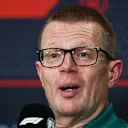 SINGAPORE, SINGAPORE - OCTOBER 03: Andy Cowell, Team Principal and Group CEO at Aston Martin F1 Team in the Team Principals Press Conference  during practice ahead of the F1 Grand Prix of Singapore at Marina Bay Street Circuit on October 03, 2025 in Singapore, Singapore. (Photo by Clive Rose/Getty Images)