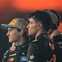 Norris then stood alongside his 2025 title rivals, Verstappen and Piastri