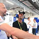 Jurgen Klopp looked to be enjoying the action as he watched on with Racing Bulls' Peter Bayer