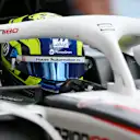 SPIELBERG, AUSTRIA - JUNE 27: Oliver Bearman of Great Britain driving the (87) Haas F1 VF-25 Ferrari in the Pitlane during practice ahead of the F1 Grand Prix of Austria at Red Bull Ring on June 27, 2025 in Spielberg, Austria. (Photo by Mark Sutton - Formula 1/Formula 1 via Getty Images)