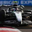 BAKU, AZERBAIJAN - SEPTEMBER 19:  Andrea Kimi Antonelli of Italy driving the (12) Mercedes AMG Petronas F1 Team W16on track during practice ahead of the F1 Grand Prix of Azerbaijan at Baku City Circuit on September 19, 2025 in Baku, Azerbaijan. (Photo by Mark Sutton - Formula 1/Formula 1 via Getty Images)
