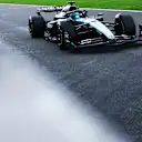 SPA, BELGIUM - JULY 27: George Russell of Great Britain driving the (63) Mercedes AMG Petronas F1 Team W16 on track during the F1 Grand Prix of Belgium at Circuit de Spa-Francorchamps on July 27, 2025 in Spa, Belgium. (Photo by Mark Thompson/Getty Images)