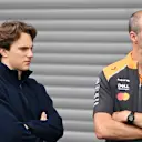 Oscar Piastri and Tom Stallard (McLaren Race Engineer) 