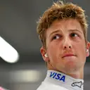 SAO PAULO, BRAZIL - NOVEMBER 07: Liam Lawson of New Zealand and Visa Cash App Racing Bulls looks on during Sprint Qualifying ahead of the F1 Grand Prix of Brazil at Autodromo Jose Carlos Pace on November 07, 2025 in Sao Paulo, Brazil. (Photo by Rudy Carezzevoli/Getty Images)