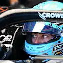 NORTHAMPTON, ENGLAND - JULY 04: George Russell of Great Britain and Mercedes AMG Petronas F1 Team prepares to drive during practice ahead of the F1 Grand Prix of Great Britain at Silverstone Circuit on July 04, 2025 in Northampton, England. (Photo by Mark Sutton - Formula 1/Formula 1 via Getty Images)