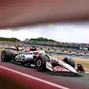 NORTHAMPTON, ENGLAND - JULY 05: Esteban Ocon of France driving the (31) Haas F1 VF-25 Ferrari on track during final practice ahead of the F1 Grand Prix of Great Britain at Silverstone Circuit on July 05, 2025 in Northampton, England. (Photo by Clive Rose/Getty Images)