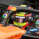 BUDAPEST, HUNGARY - AUGUST 01: Oscar Piastri of Australia and McLaren prepares to drive during practice ahead of the F1 Grand Prix of Hungary at Hungaroring on August 01, 2025 in Budapest, Hungary. (Photo by Rudy Carezzevoli/Getty Images)