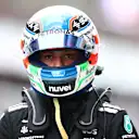 BUDAPEST, HUNGARY - AUGUST 02: Fifteenth placed qualifier Andrea Kimi Antonelli of Italy and Mercedes AMG Petronas F1 Team looks on in the Pitlane during qualifying ahead of the F1 Grand Prix of Hungary at Hungaroring on August 02, 2025 in Budapest, Hungary. (Photo by Bryn Lennon - Formula 1/Formula 1 via Getty Images)