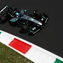 MONZA, ITALY - SEPTEMBER 05: George Russell of Great Britain driving the (63) Mercedes AMG Petronas F1 Team W16 on track during practice ahead of the F1 Grand Prix of Italy at Autodromo Nazionale Monza on September 05, 2025 in Monza, Italy. (Photo by Clive Rose/Getty Images)