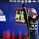 LAS VEGAS, NEVADA - NOVEMBER 22: Race winner Max Verstappen of the Netherlands and Oracle Red Bull Racing celebrates on arrival in parc ferme during the F1 Grand Prix of Las Vegas at Las Vegas Strip Circuit on November 22, 2025 in Las Vegas, Nevada. (Photo by James Sutton - Formula 1/Formula 1 via Getty Images)